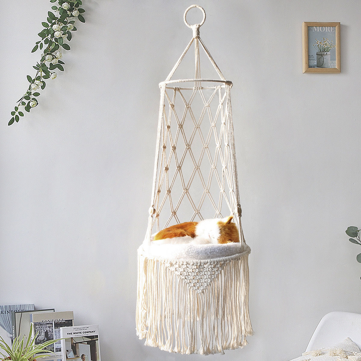 Macrame Hanging Cat Bed & Hammock