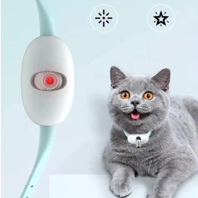 Smart Laser Cat Toy: USB-Charging Interactive Collar for Kittens.