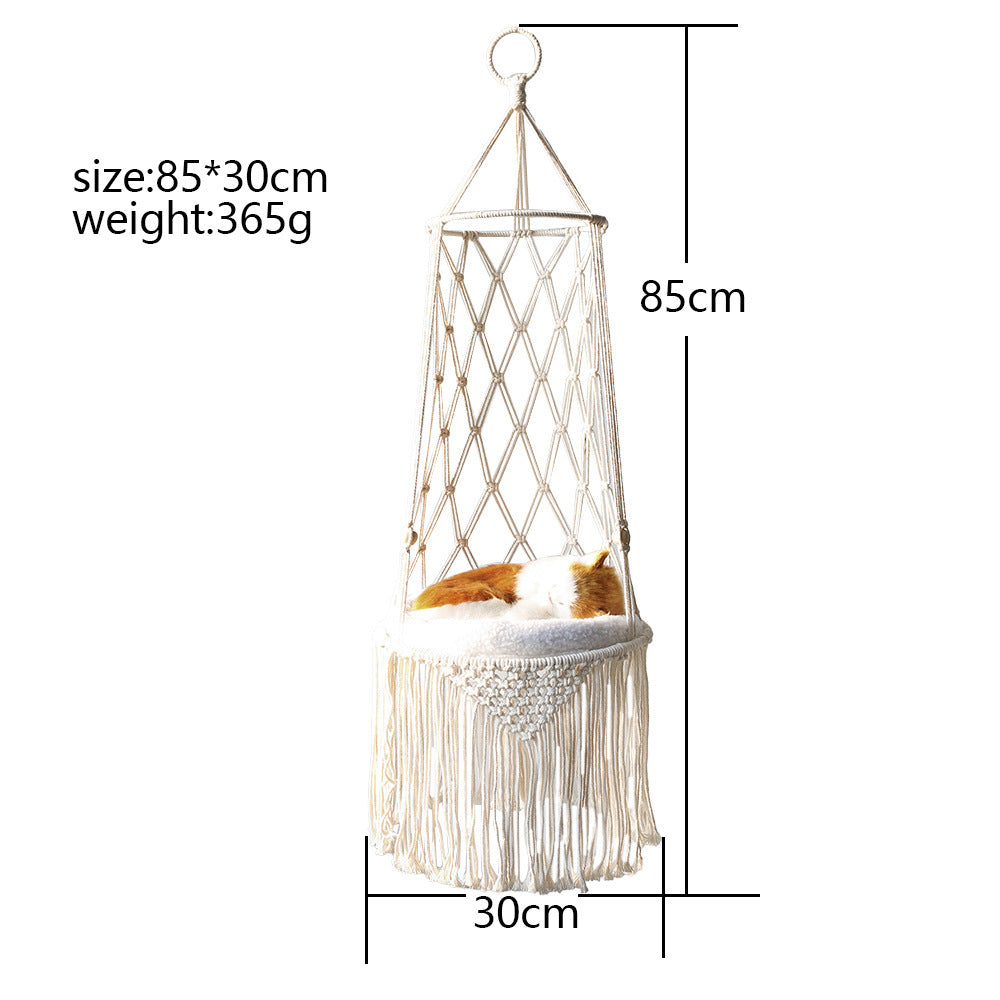 Macrame Hanging Cat Bed & Hammock